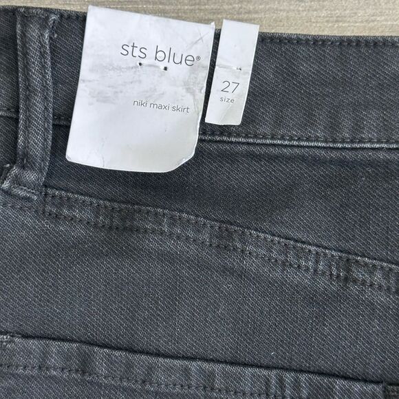 STS Blue Niki Slit Maxi Denim Pencil Skirt New! - Picture 7 of 8